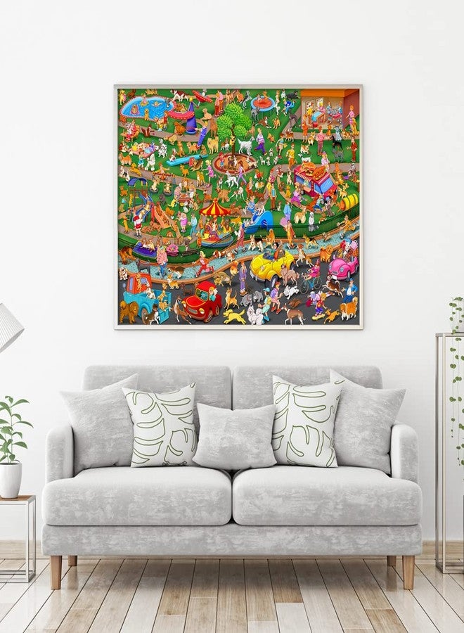 Blppldyci 1000 Piece Puzzles for Adults - Dog Party - Jigsaw Puzzles for Adults and Kids 1000 Piece Educational Games Colorful Puzzles for Home Decoration(27.6"x 19.7") - Image 3